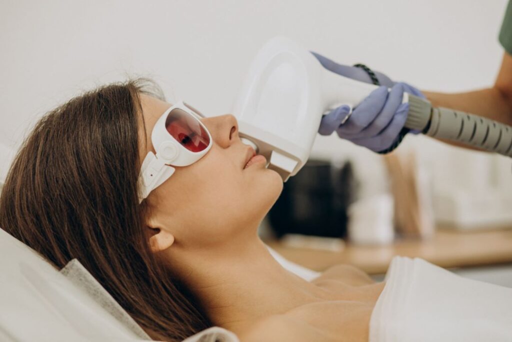 laser hair removal session